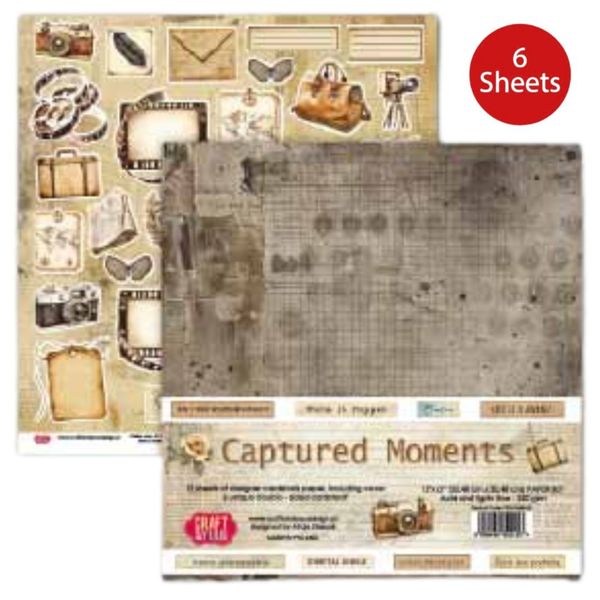 Captured Moments 12x12 Inch Paper Set 250gsm (6sheets) (CPS-CM30-6)