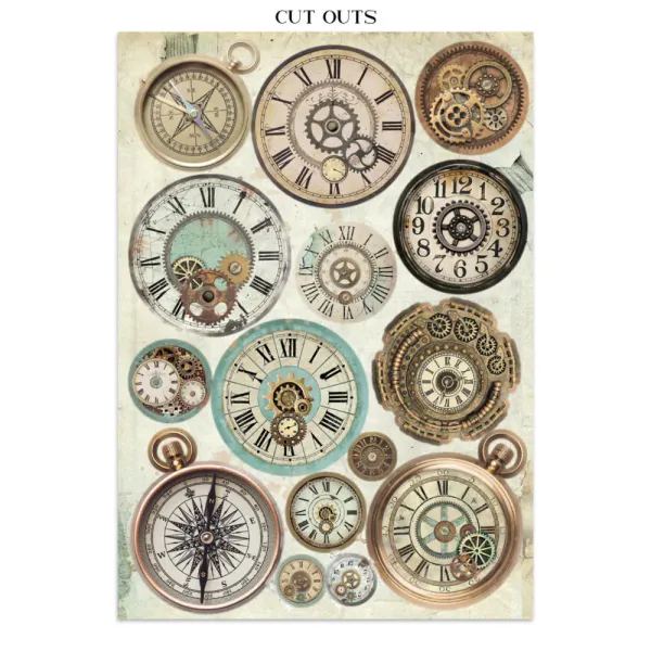 Voyages Fantastiques Junk Journal Stickers, Backgrounds, Cut-Outs 