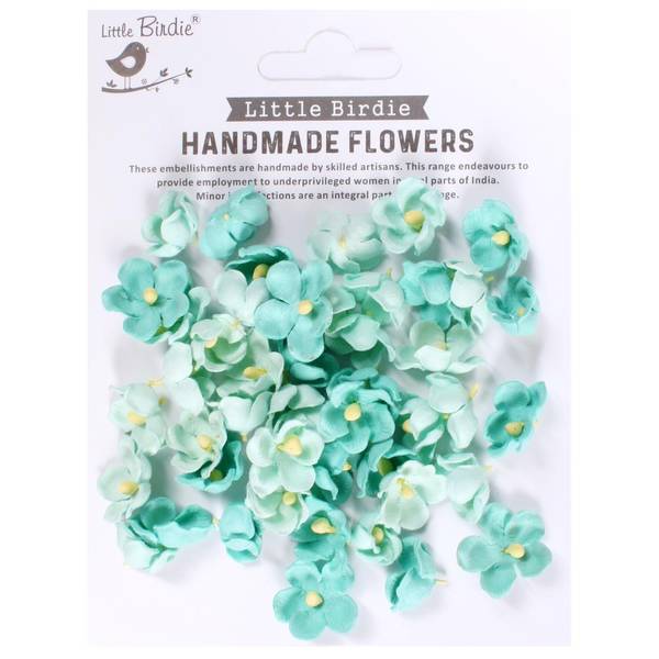 Little Birdie Paula Paper Flowers  - Arctic Ice