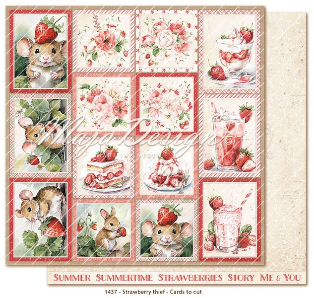 Strawberry thief - Cut-out-cards