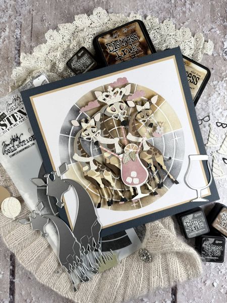 Thinlits Colorize Die Gertrude (10pcs) by Tim Holtz