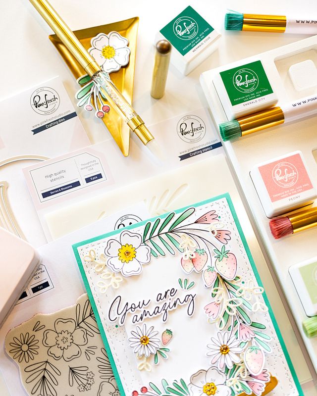 Berries & Blossoms - stempel, dies & stensil