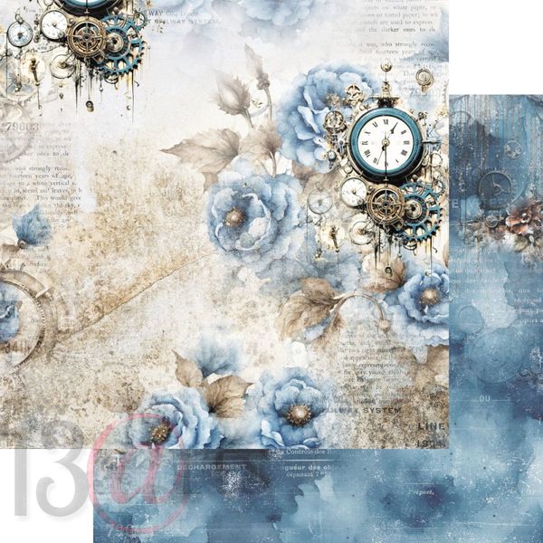 Paper pad VINTAGE IN BLUE 12x12" 
