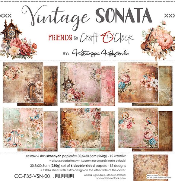VINTAGE SONATA - A SET OF PAPERS 30,5X30,5CM