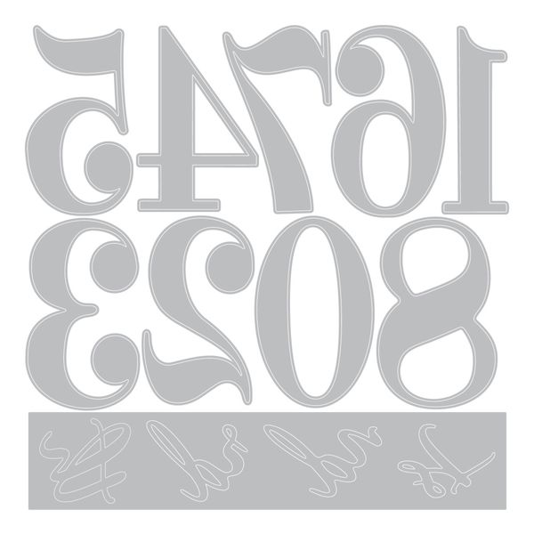 Thinlits Die Set Grand Numbers by Sizzix 