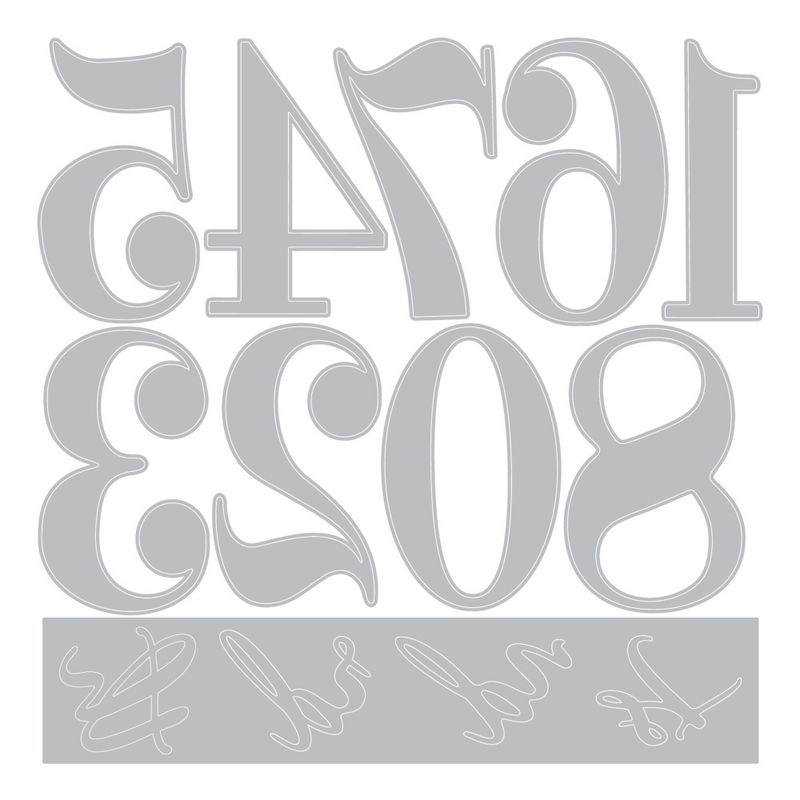 Thinlits Die Set Grand Numbers by Sizzix 