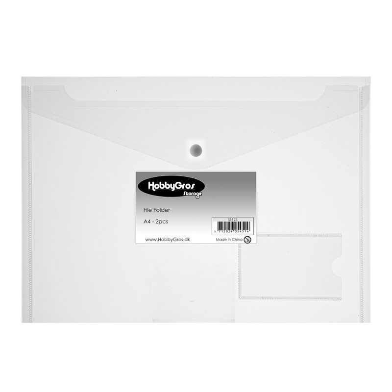 File Folder w/ Pocket - A4 (2pcs) (SS123)