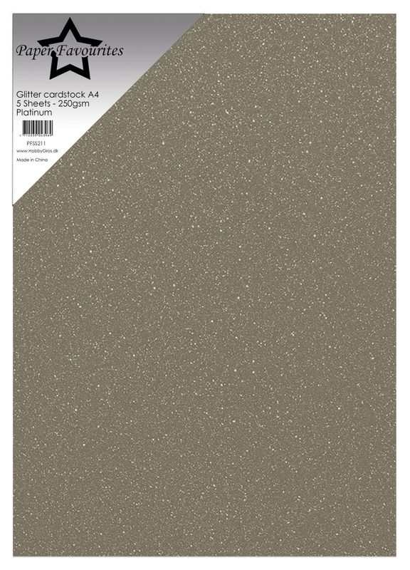 Platinum A4 Glitter Cardstock 250gsm (5pcs) 