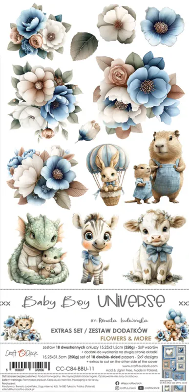 BABY BOY UNIVERSE - EXTRAS SET - FLOWERS & MORE