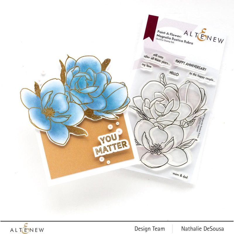 Paint-A-Flower: Magnolia Rustica Rubra Outline Stamp Set
