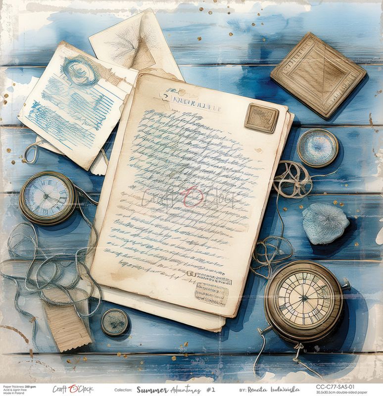 SUMMER ADVENTURES - A SET OF PAPERS 30,5X30,5CM