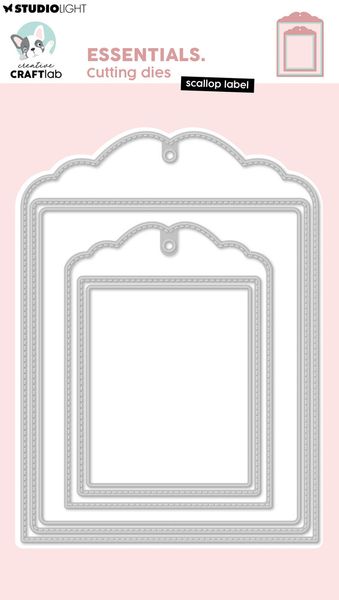 Scallop Label Essentials Cutting Dies