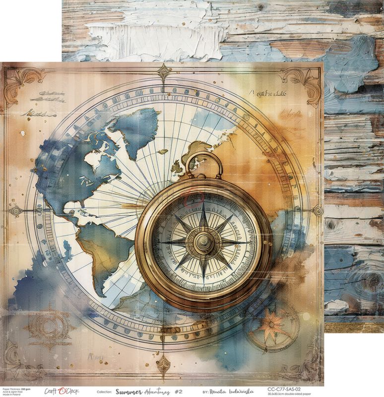 SUMMER ADVENTURES - A SET OF PAPERS 30,5X30,5CM