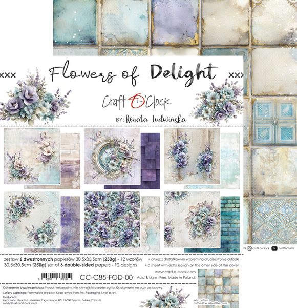 FLOWERS OF DELIGHT - 30,5X30,5CM
