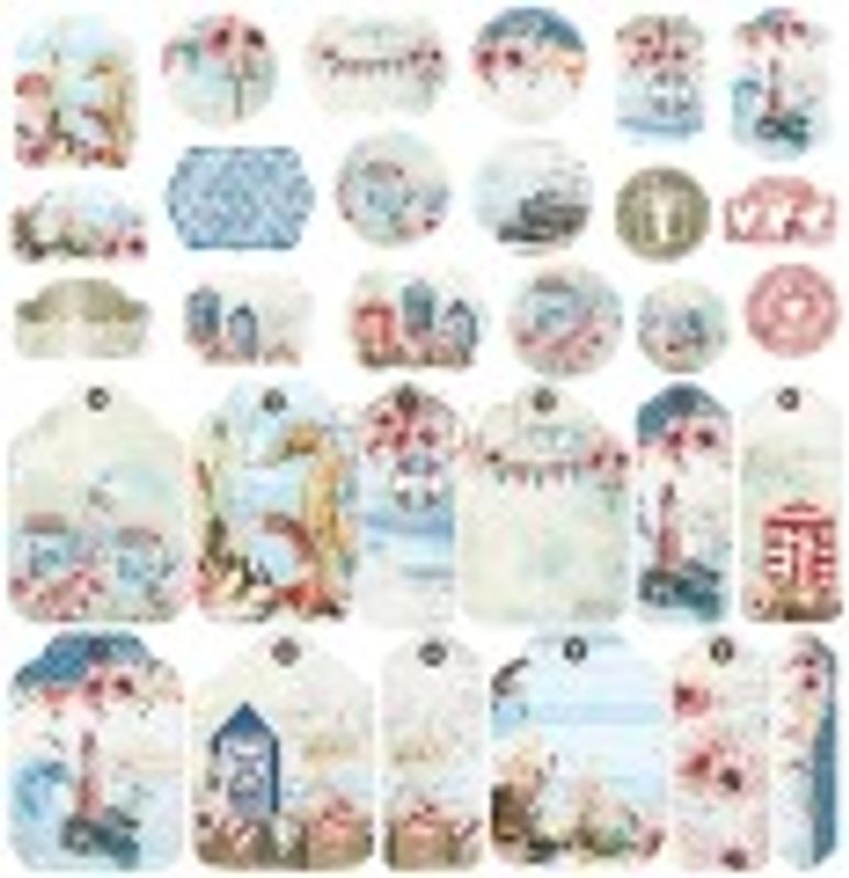 SEASIDE GREETINGS - A SET OF PAPERS 30,5X30,5CM