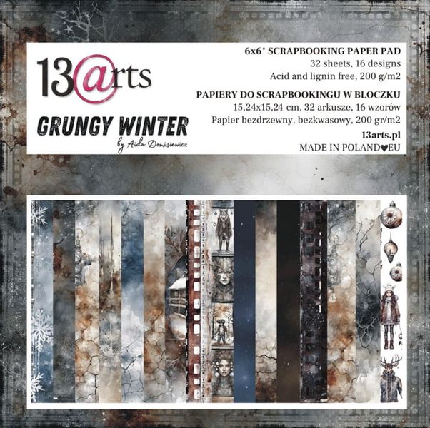 Paper pad 6"x6" GRUNGY WINTER