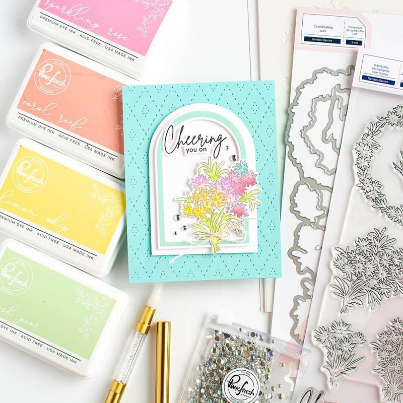 Rainbow Daisies - stempel