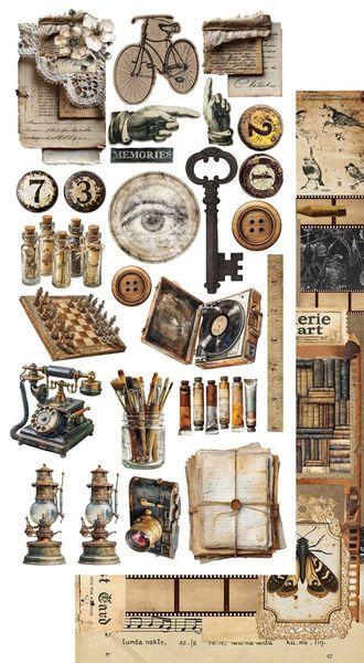 Alchemy of Art Extras to Cut In silence – 30,5&times;15 cm - 12 sheets