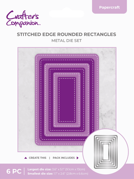 Stitched Edge Metal Die Rounded Rectangles 