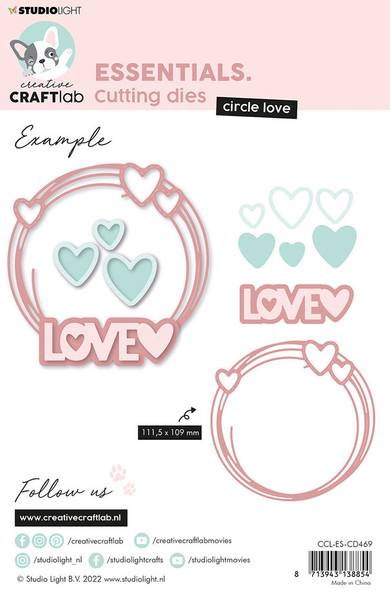 Essentials Cutting Dies Cirkel LOVE