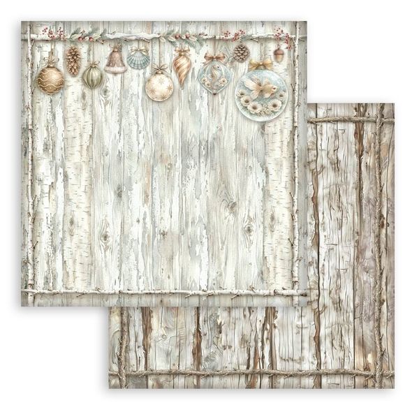 White Christmas 8x8 Inch Paper Pack Maxi Background Selection by Cristina Radovan