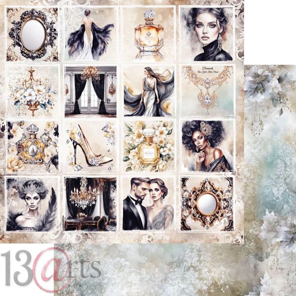 Paper pad BLACK VELVET 12x12" 