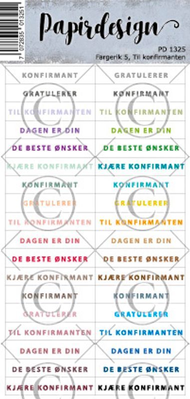 FARGERIK 5, TIL KONFIRMANTEN